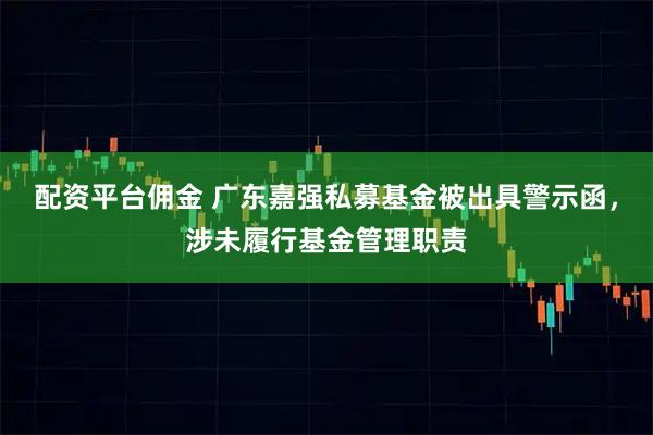 配资平台佣金 广东嘉强私募基金被出具警示函，涉未履行基金管理职责